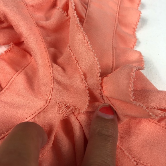 J. Crew drapey wrap-front orange top size 10 - Picture 2 of 5